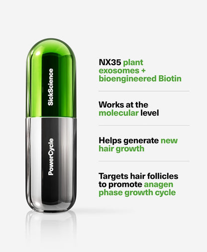 SickScience PowerCycle Exosome Hair Growth Serum - Women & Men, Without Minoxidil, 60mL
